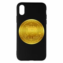 Чехол для iPhone X/Xs Bitcoin coin - PrintSalon