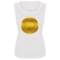 Женская майка Bitcoin coin - PrintSalon