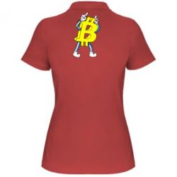 Женское поло Bitcoin contrast - PrintSalon