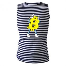 Майка-тельняшка Bitcoin contrast - PrintSalon