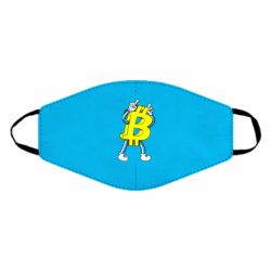 Маска многоразовая Bitcoin contrast - PrintSalon