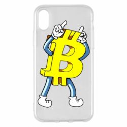 Чехол для iPhone X/Xs Bitcoin contrast - PrintSalon