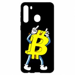 Чехол для Samsung A21 Bitcoin contrast-PrintSalon Чехол для Samsung A21 Bitcoin contrast