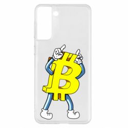 Чехол для Samsung S21+ Bitcoin contrast - PrintSalon