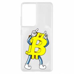 Чехол для Samsung S21 Ultra Bitcoin contrast-PrintSalon Чехол для Samsung S21 Ultra Bitcoin contrast