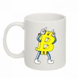 Чашка 320ml Bitcoin contrast-PrintSalon Чашка 320ml Bitcoin contrast