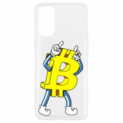 Чехол для Oppo Reno 4 Bitcoin contrast - PrintSalon