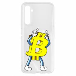 Чехол для Realme 6 Bitcoin contrast - PrintSalon