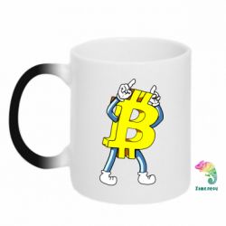 Чашка-хамелеон Bitcoin contrast - PrintSalon