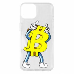 Чехол для iPhone 14 Bitcoin contrast