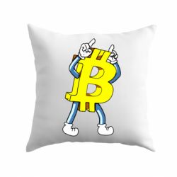 Подушка Bitcoin contrast - PrintSalon
