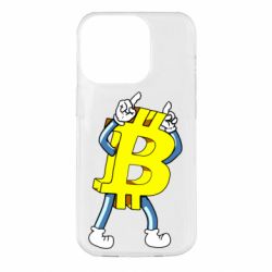 Чехол для iPhone 14 Pro Bitcoin contrast - PrintSalon