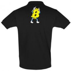 Мужское поло Bitcoin contrast - PrintSalon
