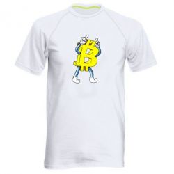 Мужская футболка для спорта Bitcoin contrast - PrintSalon