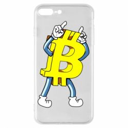 Чехол для iPhone 8 Plus Bitcoin contrast - PrintSalon