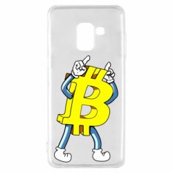 Чехол для Samsung A8 2018 Bitcoin contrast - PrintSalon