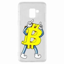 Чехол для Samsung A8+ 2018 Bitcoin contrast - PrintSalon
