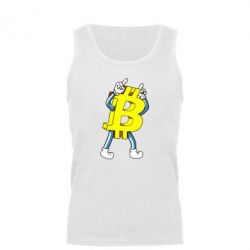 Мужская майка Bitcoin contrast - PrintSalon