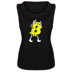 Женская майка Bitcoin contrast - PrintSalon