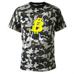 Камуфляжная футболка Bitcoin contrast - PrintSalon