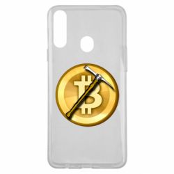 Чехол для Samsung A20s Bitcoin Hammer-PrintSalon Чехол для Samsung A20s Bitcoin Hammer