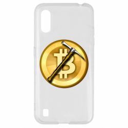 Чехол для Samsung A01/M01 Bitcoin Hammer-PrintSalon Чехол для Samsung A01/M01 Bitcoin Hammer
