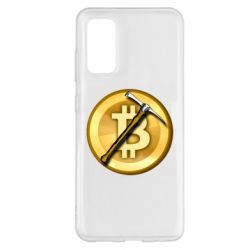 Чехол для Samsung S20 Bitcoin Hammer-PrintSalon Чехол для Samsung S20 Bitcoin Hammer