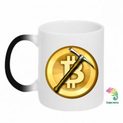 Чашка-хамелеон Bitcoin Hammer - PrintSalon