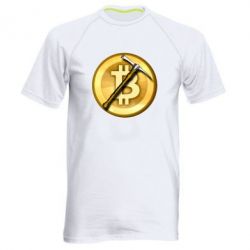 Мужская футболка для спорта Bitcoin Hammer - PrintSalon