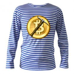 Тельняшка с длинным рукавом Bitcoin Hammer - PrintSalon