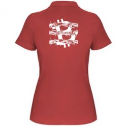 Женское поло Bitcoin in barbed wire - PrintSalon