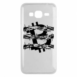Чехол для Samsung J3 2016 Bitcoin in barbed wire - PrintSalon