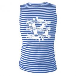 Майка-тельняшка Bitcoin in barbed wire - PrintSalon