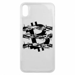 Чехол для iPhone Xs Max Bitcoin in barbed wire - PrintSalon