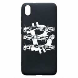 Чехол для Xiaomi Redmi 7A Bitcoin in barbed wire - PrintSalon