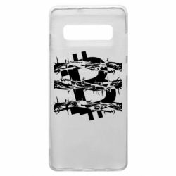 Чехол для Samsung S10+ Bitcoin in barbed wire - PrintSalon