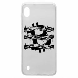 Чехол для Samsung A10 Bitcoin in barbed wire