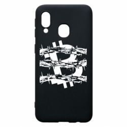 Чехол для Samsung A40 Bitcoin in barbed wire - PrintSalon