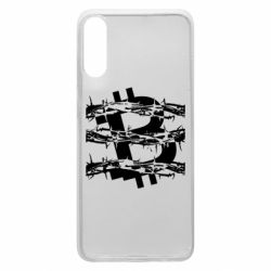 Чехол для Samsung A70 Bitcoin in barbed wire - PrintSalon