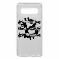 Чехол для Samsung S10 Bitcoin in barbed wire - PrintSalon