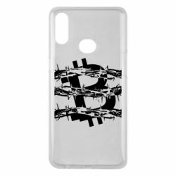 Чехол для Samsung A10s Bitcoin in barbed wire - PrintSalon