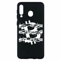 Чехол для Samsung M30 Bitcoin in barbed wire - PrintSalon