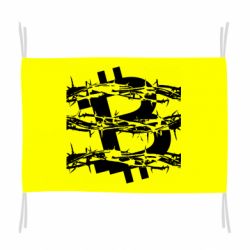 Флаг Bitcoin in barbed wire - PrintSalon