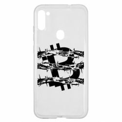 Чехол для Samsung A11/M11 Bitcoin in barbed wire - PrintSalon