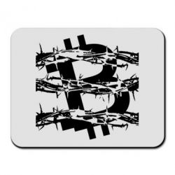 Коврик для мыши Bitcoin in barbed wire - PrintSalon