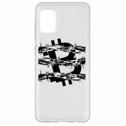 Чехол для Samsung A31 Bitcoin in barbed wire - PrintSalon