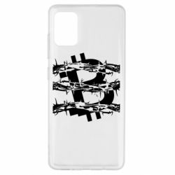 Чехол для Samsung A51 Bitcoin in barbed wire - PrintSalon