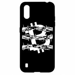 Чехол для Samsung A01/M01 Bitcoin in barbed wire-PrintSalon Чехол для Samsung A01/M01 Bitcoin in barbed wire