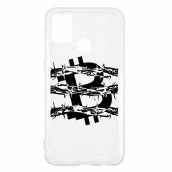 Чехол для Samsung M31 Bitcoin in barbed wire - PrintSalon