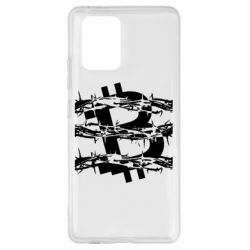 Чехол для Samsung S10 Lite Bitcoin in barbed wire - PrintSalon